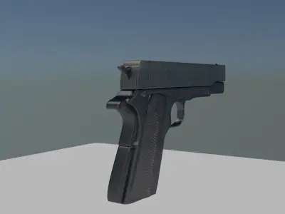 Realistic Handgun pistol Low-poly 3D model
