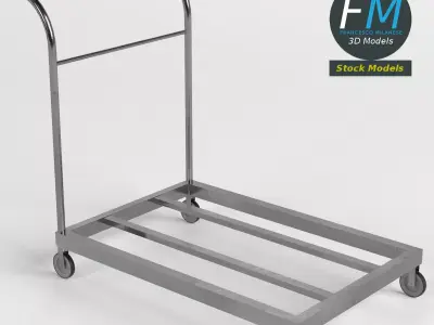 Platform trolley cart 2 3D model