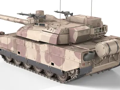 AMX-56 Leclerc tank Low-poly 3D model