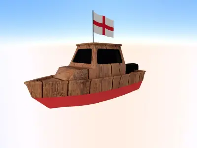 England Fishing Boat 3D model