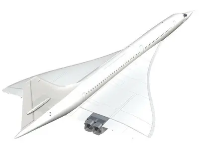Concorde jet 3D model purchase