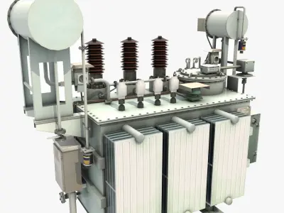 Power Transformer For Distribution Station 1 3D model