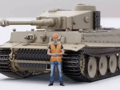 Tiger I Tank 3D model buy