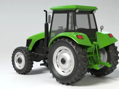 Generic Farmers Tractor HQ agricultural machine 3D model