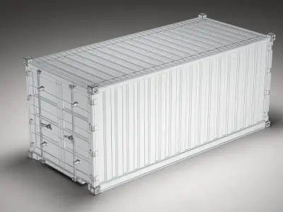 Green container 1 3D model