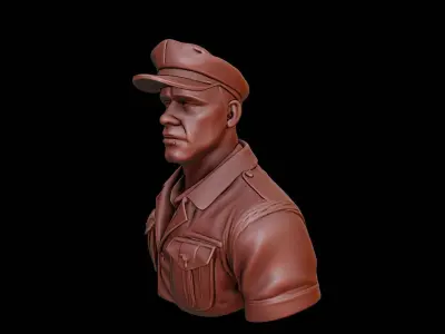 Truck Driver Bust 3D print model