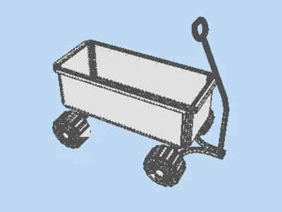 Wagon - Garden 3D model