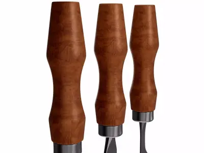 Bench Chisels set 3D model