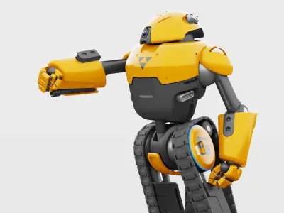 MILITARY BOT C-3000  RIGGED 3D model