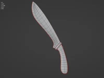 Machete Low-poly 3D model