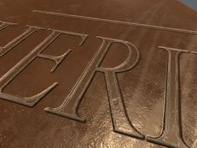 Sheriff badge Low-poly 3D model purchase