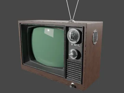 Vintage TV Retro Old Television 3D model