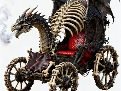 Draco-Drift Bone Chariot 3D Model Low-poly 3D model