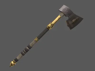 Axe GameReady Low-poly 3D model