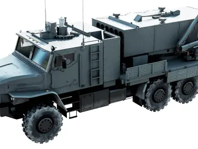 TOS-2 Tosochka Multiple Rocket Launcher 3D model