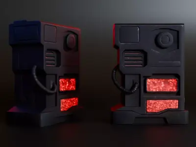 Sci-Fi Power Generator Game-Ready PBR Asset Low-poly 3D model