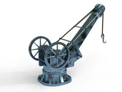 Harbor Crane Low-poly 3D model