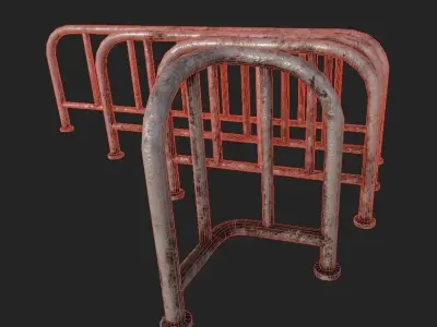 Subway Rails 4K PBR GameReady Low-poly 3D model