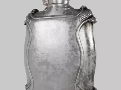 Silver Medieval Flask Potion Low Poly  PBR x2 Diffuse textures Low-poly 3D model