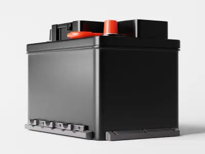 Car Battery or Lead Acid Battery or Solar Battery Low-poly 3D model by pmvch