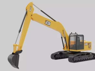 Excavator 3D model for CGI 3D model