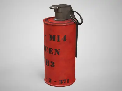 AN-M14 TH3 Incendiary Grenade AAA Game Ready Low-poly 3D model
