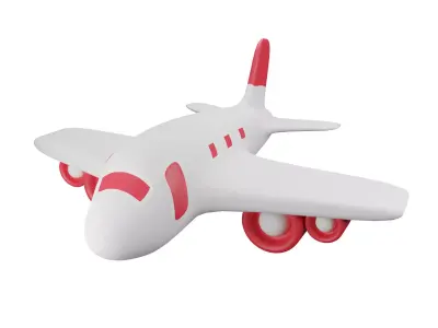Airplane or Plane Low-poly 3D model