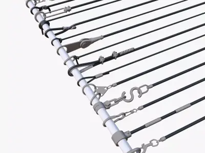 Cable Fastening Devices Set M1 3D model