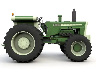 Oliver 2255 4WD Tractor 1972 3D model