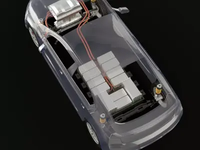 Electric Car X-Ray 3D model