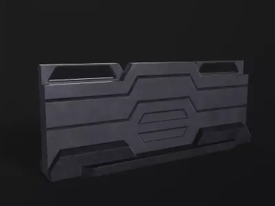 Militarry Barricade PBR Low-poly 3D model