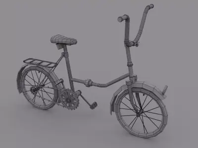  toony bicycle  Low-poly 3D model