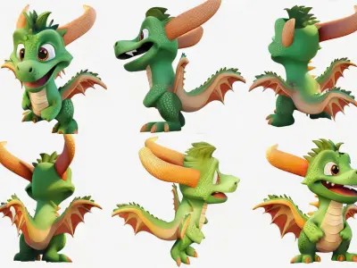 Green Dragon Free 3D model