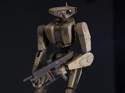 Cyberpunk Robot 3D model purchase