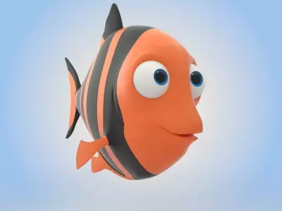 Tiger Barb Fish 3D model purchase