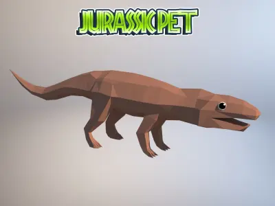 Postosuchus jurassic pet Low-poly 3D model