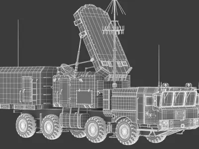 92N6e Grave Stone Radar 3D model
