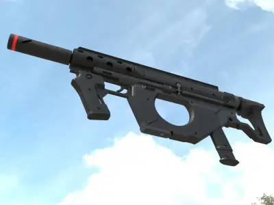 Futuristic submachinegun concept 3D model