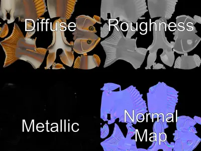 Detailed Fish Model Pack for Animation and Games Low-poly 3D model