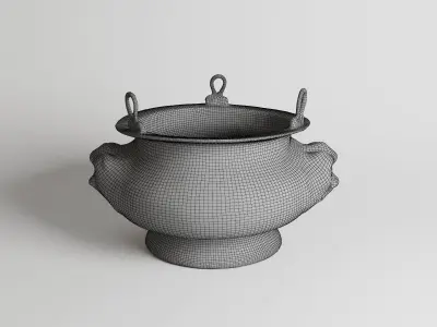 Antique Copper Pot 3D model