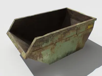 Trash Container 1 PBR Low-poly 3D model
