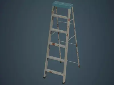 Step Ladder 5B Low-poly 3D model