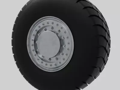 Tire 3D Model wheel Free low-poly 3D model
