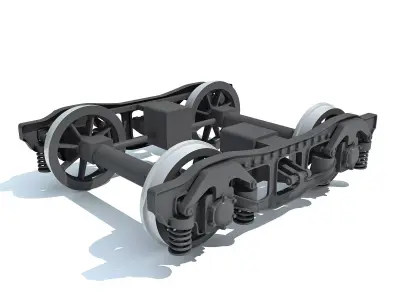 Train Wheels 3D model shop