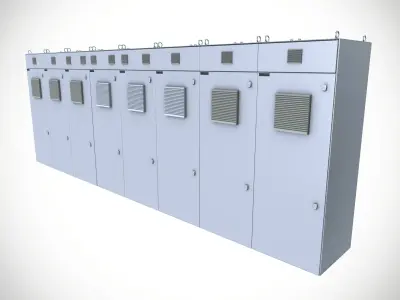 Electrical fuse box 4 3D model