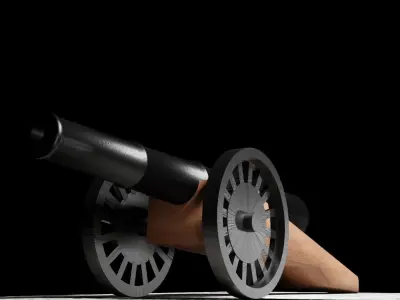 Cannon metal pipe 3D model