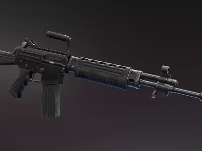 SR88 Rifle Low-poly 3D model