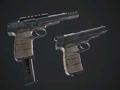 Stechkin gun Low-poly 3D model purchase
