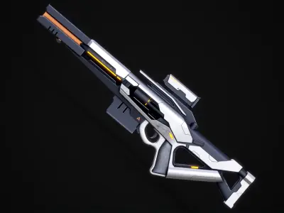 Sci-Fi Weapons X4 Package 3D model