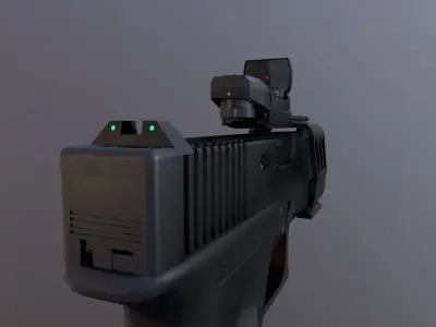 PISTOL MADE FOR YOUR GAME Low-poly 3D model